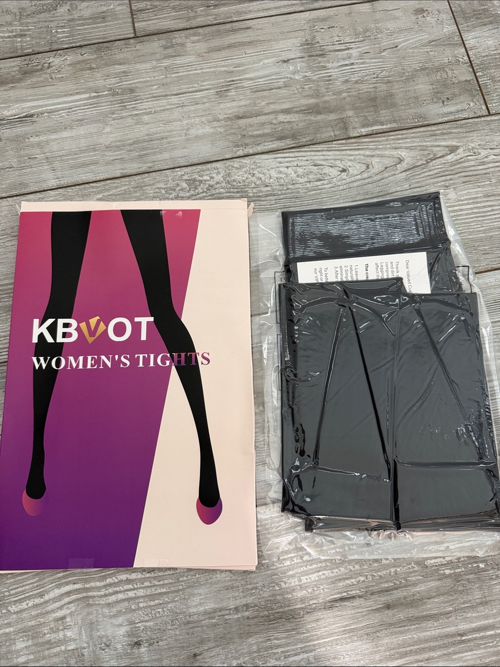 KBVOT Women's Black Fleece Lined Tights